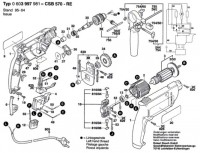 Bosch 0 603 997 981 Csb 570 Re Percussion Drill 230 V / Eu Spare Parts